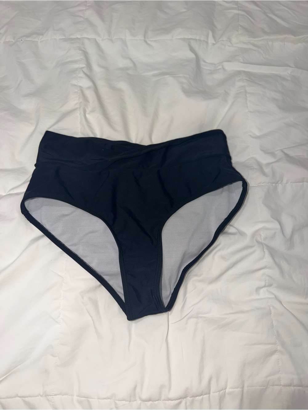 High-Waisted Bikini Bottoms - Dark Navy